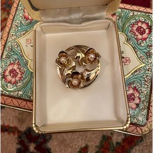 Trifari Pearl Brooch